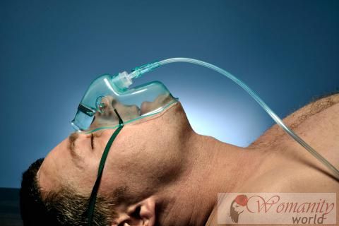 Sauerstofftherapie als Arzt Behandlung.