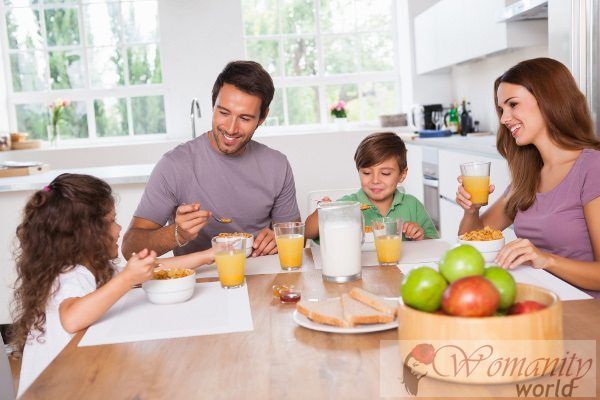 Gesunde Kinder und Jugendliche Frühstück.