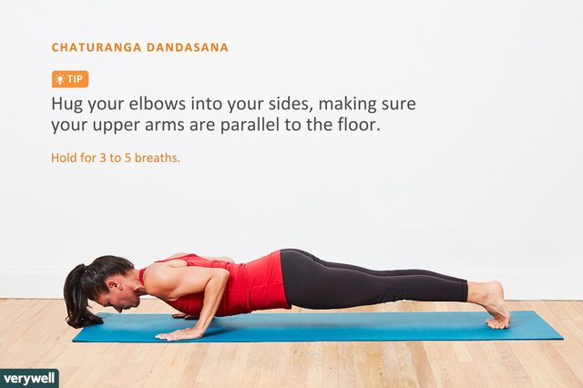 Hur man gör Low Plank (Chaturanga Dandasana) i Yoga