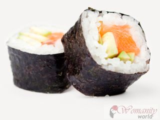 Huvudsakliga typer av sushi, ingredienser och fyllningar